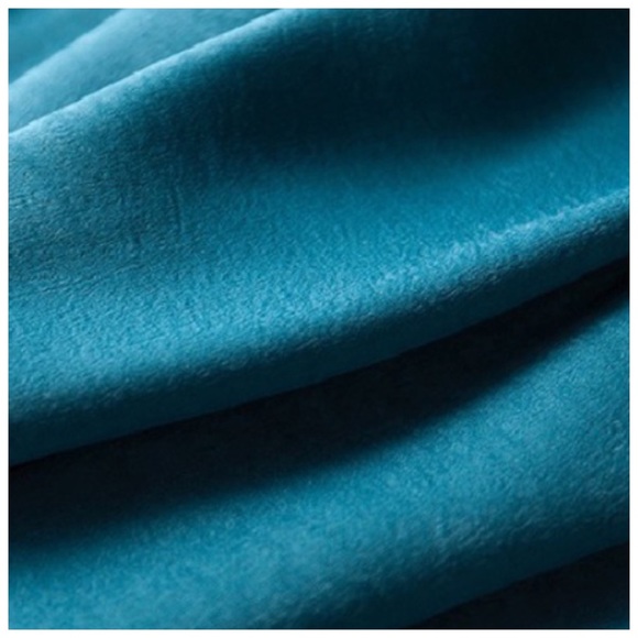 Silk Blue Teal Draping Top & Pant Set - Picture 6 of 12